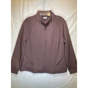 32 Degrees Jacket Women's Full Zip Active Brown Large